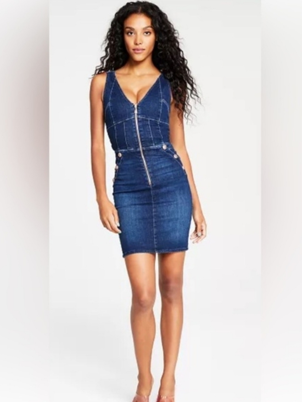 Guess Denim Dress Body Hugging Size Meduim New W/O Tags